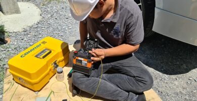 Fusionadora de fibra óptica